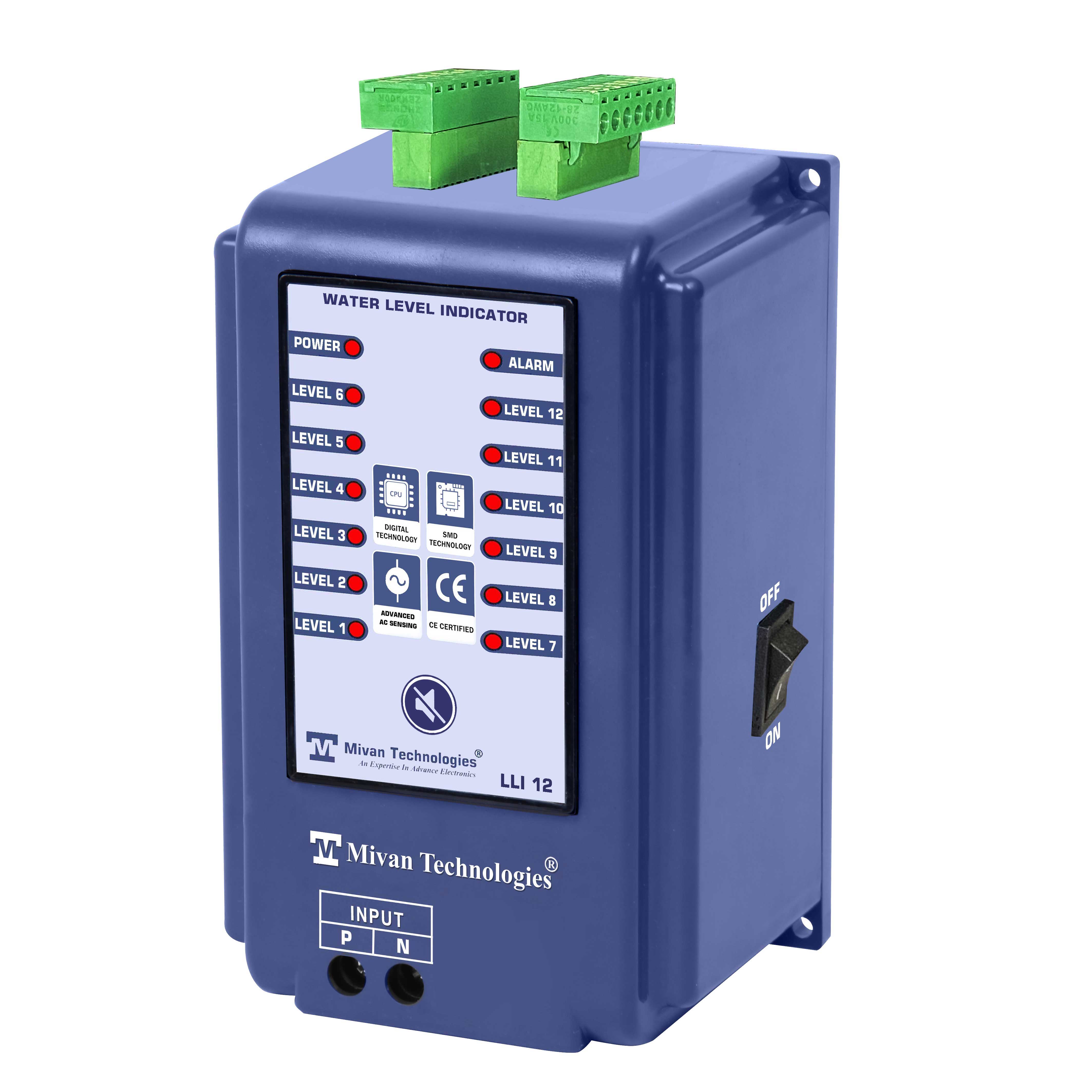 WLI 12 Water level indicator with 13 sensors indicate 12 different level of tank with buzzer